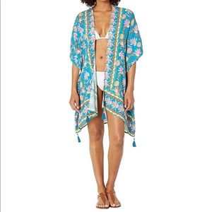 Nanette Lenore Polynesian Floral Kimono Cover-Up